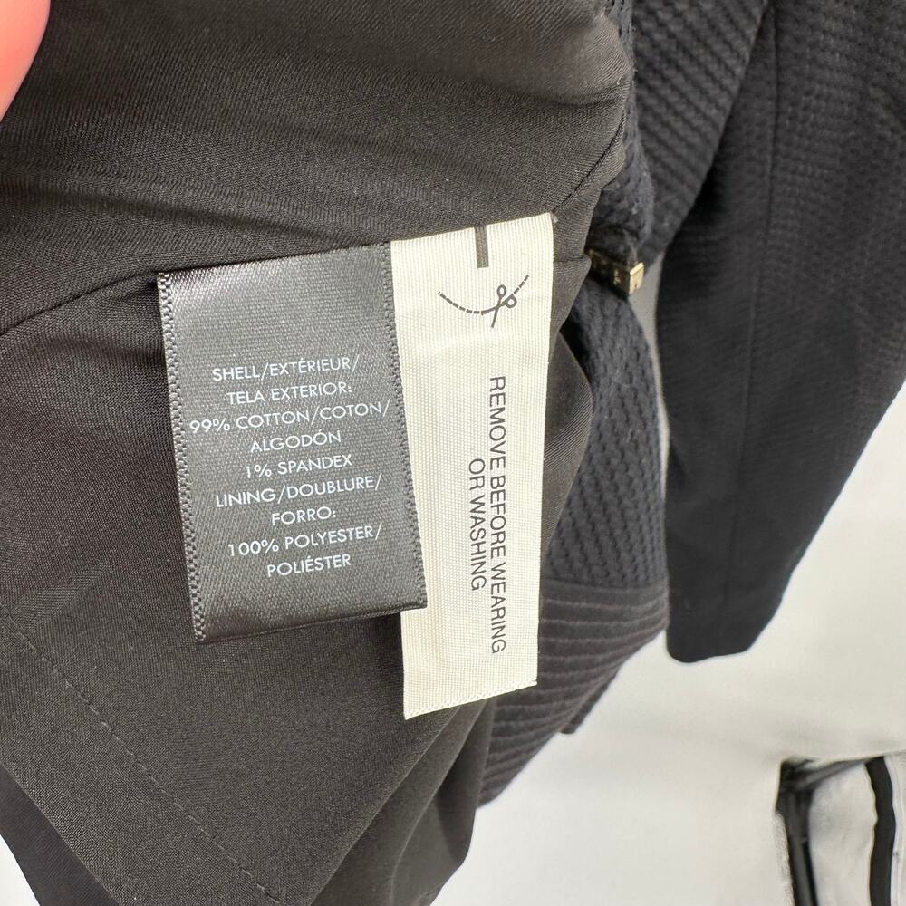 ANN TAYLOR NWT Black Peplum Full Zip Blazer // 4 - Picture 6 of 9